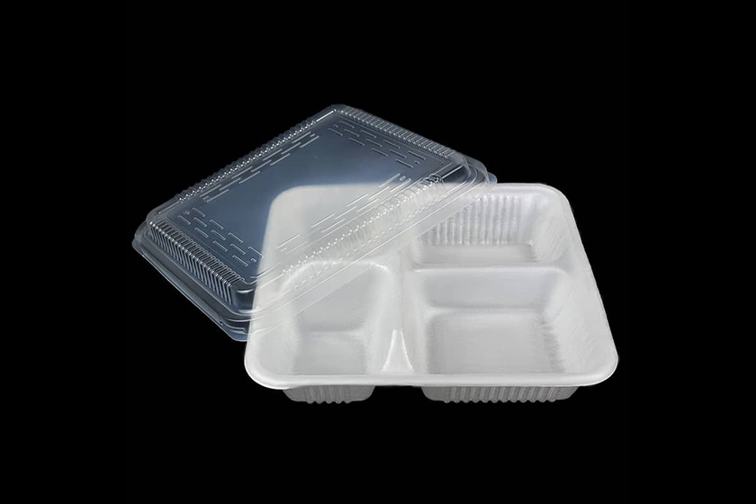  PLA foam 4 grid lunch box